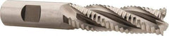 Hertel - 3/4" Diam, Coarse Pitch, 2-1/2" LOC, 4 Flute Cobalt Roughing Square End Mill - Uncoated, 4-5/8" OAL, 3/4" Shank Diam, Single End, Centercutting, 30° Helix - USA Tool & Supply