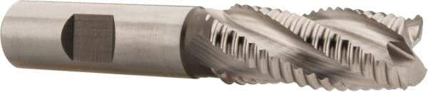 Hertel - 11/16" Diam, Coarse Pitch, 1-5/8" LOC, 4 Flute Cobalt Roughing Square End Mill - Uncoated, 3-3/4" OAL, 5/8" Shank Diam, Single End, Centercutting, 30° Helix - USA Tool & Supply