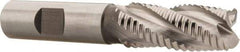 Hertel - 11/16" Diam, Coarse Pitch, 1-5/8" LOC, 4 Flute Cobalt Roughing Square End Mill - Uncoated, 3-3/4" OAL, 5/8" Shank Diam, Single End, Centercutting, 30° Helix - USA Tool & Supply