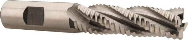 Hertel - 3/4" Diam, Coarse Pitch, 2-1/2" LOC, 4 Flute Cobalt Roughing Square End Mill - Uncoated, 4-3/4" OAL, 3/4" Shank Diam, Single End, 30° Helix - USA Tool & Supply