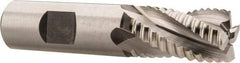 Hertel - 3/4" Diam, Coarse Pitch, 1-1/4" LOC, 4 Flute Cobalt Roughing Square End Mill - Uncoated, 3-1/2" OAL, 3/4" Shank Diam, Single End, 30° Helix - USA Tool & Supply