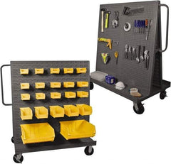 Durham - 2,000 Lb Capacity Steel A-Frame Truck - Steel Deck, 48" OAW, Phenolic Casters - USA Tool & Supply