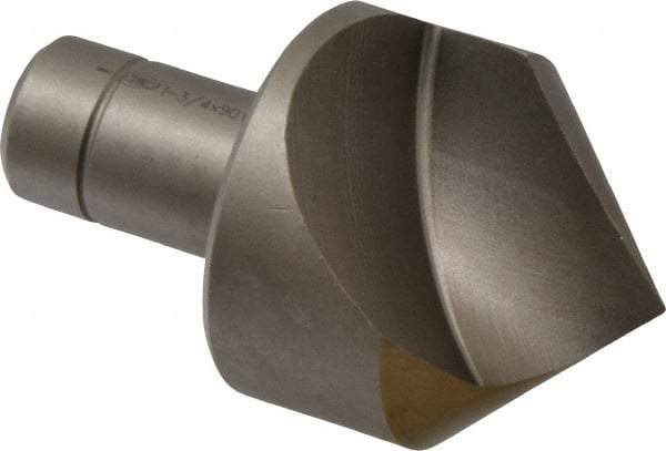 Keo - 1-3/4" Head Diam, 3/4" Shank Diam, 1 Flute 90° Cobalt Countersink - Bright Finish, 3-1/2" OAL, Single End - USA Tool & Supply