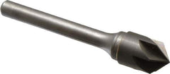 Keo - 1/2" Head Diam, 1/4" Shank Diam, 6 Flute 100° Solid Carbide Countersink - Bright Finish, 2-5/8" OAL, Single End - USA Tool & Supply