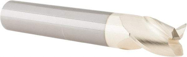 Accupro - 3/4", 3 Flute, Single End, Solid Carbide, 0.03" Corner Radius End Mill - 6" OAL, 37° Helix, Right Hand Flute, 1" LOC, Right Hand Cut - USA Tool & Supply