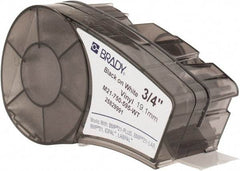 Brady - 252" Long, Black on White Vinyl Label Tape - For BMP21 Plus Portable Label Printer, LABPAL Handheld Label Maker, IDPAL Handheld Label Maker - USA Tool & Supply