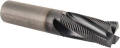 Kennametal - 3/4" Diam, Fine Pitch, 1-1/2" LOC, 4 Flute Solid Carbide Roughing Square End Mill - AlTiN Finish, 4" OAL, 3/4" Shank Diam, Centercutting, 20° Helix - USA Tool & Supply