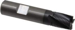 Kennametal - 5/8" Diam, Fine Pitch, 3/4" LOC, 4 Flute Solid Carbide Roughing Square End Mill - AlTiN Finish, 3" OAL, 5/8" Shank Diam, Centercutting, 20° Helix - USA Tool & Supply