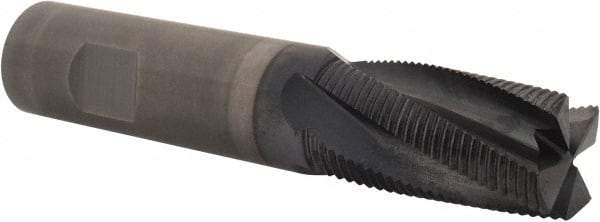 Kennametal - 20mm Diam, Fine Pitch, 38mm LOC, 4 Flute Solid Carbide Corner Chamfer Roughing End Mill - AlTiN Finish, 104mm OAL, 20mm Shank Diam, Centercutting, 20° Helix - USA Tool & Supply