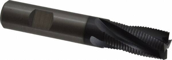 Kennametal - 16mm Diam, Fine Pitch, 31.6mm LOC, 4 Flute Solid Carbide Corner Chamfer Roughing End Mill - AlTiN Finish, 92mm OAL, 16mm Shank Diam, Centercutting, 20° Helix - USA Tool & Supply