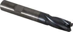Kennametal - 10mm Diam, Fine Pitch, 22mm LOC, 4 Flute Solid Carbide Corner Chamfer Roughing End Mill - AlTiN Finish, 72mm OAL, 10mm Shank Diam, Centercutting, 20° Helix - USA Tool & Supply