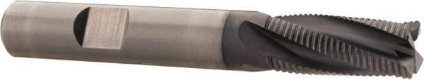 Kennametal - 10mm Diam, Fine Pitch, 22mm LOC, 4 Flute Solid Carbide Corner Chamfer Roughing End Mill - AlTiN Finish, 72mm OAL, 10mm Shank Diam, Centercutting, 20° Helix - USA Tool & Supply