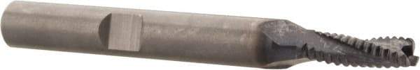 Kennametal - 4mm Diam, Fine Pitch, 11mm LOC, 3 Flute Solid Carbide Corner Chamfer Roughing End Mill - AlTiN Finish, 55mm OAL, 6mm Shank Diam, Centercutting, 20° Helix - USA Tool & Supply