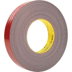 3M - 54.8m x 24mm x 12.1 mil Red Polyethylene Cloth Duct Tape - USA Tool & Supply
