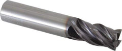 OSG - 5/8", 1-1/4" LOC, 5/8" Shank Diam, 3-1/2" OAL, 4 Flute, Solid Carbide Square End Mill - Single End, EXO Finish, Spiral Flute, Variable° Helix, Centercutting, Right Hand Cut, Right Hand Flute, Series 2050 - USA Tool & Supply
