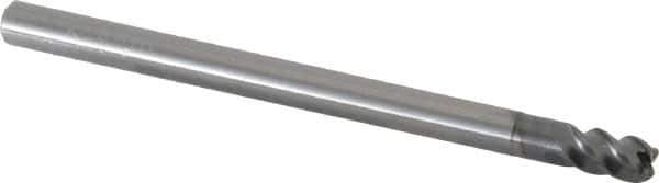 OSG - 6mm, 4 Flute, Single End, Solid Carbide, 1mm Corner Radius End Mill - 90mm OAL, 45° Helix, Right Hand Flute, 9mm LOC, Right Hand Cut, 18mm Extended Reach - USA Tool & Supply