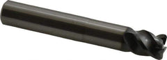 OSG - 1/2", 4 Flute, Single End, Solid Carbide, 0.06" Corner Radius End Mill - 3-1/4" OAL, 45° Helix, Right Hand Flute, 1/2" LOC, Right Hand Cut, 1-1/2" Extended Reach - USA Tool & Supply