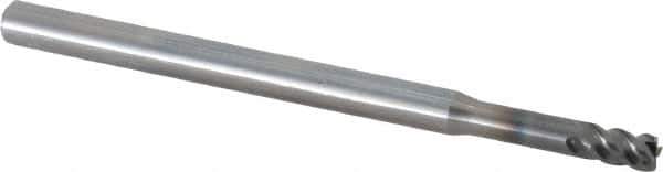 OSG - 5mm, 4 Flute, Single End, Solid Carbide, 0.5mm Corner Radius End Mill - 90mm OAL, 45° Helix, Right Hand Flute, 8mm LOC, Right Hand Cut, 25mm Extended Reach - USA Tool & Supply