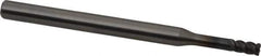 OSG - 4mm, 4 Flute, Single End, Solid Carbide, 0.5mm Corner Radius End Mill - 80mm OAL, 45° Helix, Right Hand Flute, 6mm LOC, Right Hand Cut, 20mm Extended Reach - USA Tool & Supply
