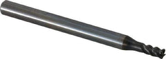 OSG - 4mm, 4 Flute, Single End, Solid Carbide, 0.5mm Corner Radius End Mill - 70mm OAL, 45° Helix, Right Hand Flute, 6mm LOC, Right Hand Cut, 12mm Extended Reach - USA Tool & Supply