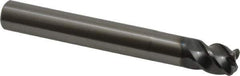 OSG - 3/8", 4 Flute, Single End, Solid Carbide, 0.06" Corner Radius End Mill - 3" OAL, 45° Helix, Right Hand Flute, 3/8" LOC, Right Hand Cut, 1" Extended Reach - USA Tool & Supply