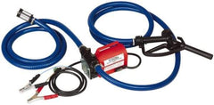 Tuthill - 10 GPM, 3/4" Hose Diam, Pump - 3/4" Inlet, 3/4" Outlet, 12 Volts, 8' Hose Length, 1/5 hp - USA Tool & Supply