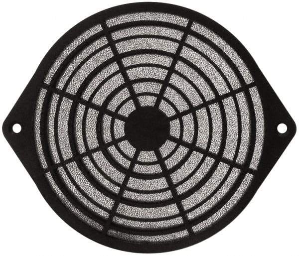 Made in USA - 162mm High x 162mm Wide x 7.9mm Deep, Tube Axial Fan Air Filter Assembly - 93% Capture Efficiency, Polyurethane Foam Media, 175°F Max, 45 Pores per Inch, Use with 162mm Round Tube Axial Fans - USA Tool & Supply