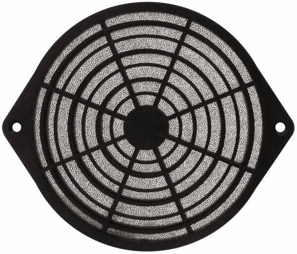 Made in USA - 120mm High x 120mm Wide x 11.2mm Deep, Tube Axial Fan Air Filter Assembly - 93% Capture Efficiency, Polyurethane Foam Media, 175°F Max, 45 Pores per Inch, Use with 120mm Square Tube Axial Fans - USA Tool & Supply