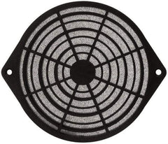 Made in USA - 162mm High x 162mm Wide x 7.9mm Deep, Tube Axial Fan Air Filter Assembly - 93% Capture Efficiency, Polyurethane Foam Media, 175°F Max, 45 Pores per Inch, Use with 162mm Round Tube Axial Fans - USA Tool & Supply