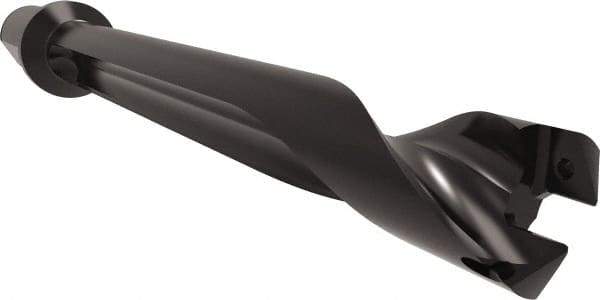 Allied Machine and Engineering - Series 32, 32 to 35mm Diam, 1-1/2" Diam Straight Shank with Flange, Straight Flute Spade Drill - 9-41/64" Max Depth, 11-23/32" Body Length, 14-13/32" OAL, Standard Length, Through Coolant - USA Tool & Supply