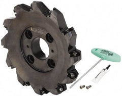 Kennametal - 10" Cut Diam, 2-1/2" Arbor Hole, 8mm Max Depth of Cut, 45° Indexable Chamfer & Angle Face Mill - 12 Inserts, HNPJ 1307... Insert, Right Hand Cut, 12 Flutes, Through Coolant, Series Dodeka Max - USA Tool & Supply