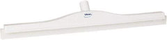 Vikan - 20" Rubber Blade Floor Squeegee - Double Edge, White, Plastic Holder - USA Tool & Supply