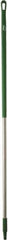 Vikan - 60 x 1-1/4" Stainless Steel Squeegee Handle - European Threaded Connection, Green - USA Tool & Supply