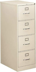 Hon - 18-1/4" Wide x 52" High x 26-1/2" Deep, 4 Drawer Vertical File - Steel, Light Gray - USA Tool & Supply