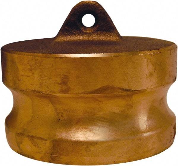 Dixon Valve & Coupling - 4" Brass Cam & Groove Suction & Discharge Hose Dust Plug For Use with Couplers - Part DP, 100 Max psi - USA Tool & Supply