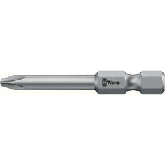 Wera - #00, Phillips Screwdriver Bit - 1/4" Drive, 3-1/2" OAL - USA Tool & Supply