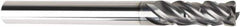 American Tool Service - 1/4", 4 Flute, Single End, Solid Carbide, 0.02" Corner Radius End Mill - 2-1/2" OAL, Right Hand Flute, 3/4" LOC, Right Hand Cut - USA Tool & Supply