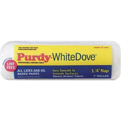 Purdy - 1/4" Nap, 7" Wide Paint Roller Cover - Smooth to Semi-Smooth Texture, Woven Dralon Fabric - USA Tool & Supply