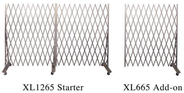 Illinois Engineered Products - 8' High Portable Traffic Control Gate - Galvanized Steel, Silver - USA Tool & Supply