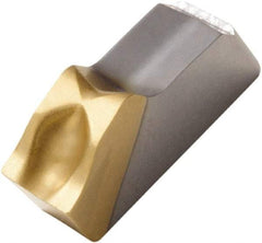 Seco - 150.1014 14 CP600 Grade, 0.098" Cutting Width, Carbide Cutoff Insert - 6° Left Hand Lead Angle, 0.007" Cnr Rad, TiAlN/TiN Coated, Single End - USA Tool & Supply