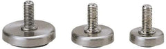 Sugatsune - 3/8-16 Bolt Thread, 36mm High Leveling Guide Stud Mount Leveling Pad & Mount - 440 Max Lb Capacity, 1-17/64" Base Diam - USA Tool & Supply
