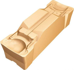 Sandvik Coromant - J2N123 GM Grade 1145, 5mm Cutting Width Carbide Grooving Insert - 22.9mm Max Depth of Cut, Neutral, 0.4mm Corner Radius, TiAlN/AlCr2O3 Finish - USA Tool & Supply
