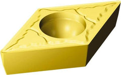 Sandvik Coromant - DPMT32.51 PM Grade 1525 Carbide Turning Insert - TiCN/TiN Finish, 55° Diamond, 3/8" Inscr Circle, 5/32" Thick, 1/64" Corner Radius - USA Tool & Supply