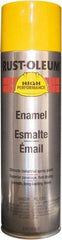 Rust-Oleum - Yellow (John Deere), Gloss, Farm & Equipment Spray Paint - 14 Sq Ft per Can, 15 oz Container, Use on Metal - USA Tool & Supply