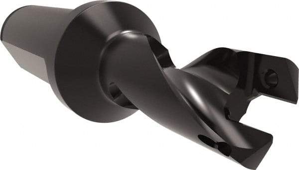 Allied Machine and Engineering - Series 18, 18 to 20mm Diam, 1" Diam Straight Shank with Flange, Helical Flute Spade Drill - 7/8" Max Depth, 2-13/64" Body Length, 4-31/64" OAL, Short Length, Through Coolant - USA Tool & Supply
