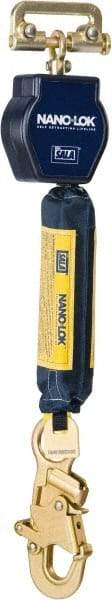 DBI/SALA - 6' Long, 420 Lb Capacity, 1 Leg Single Leg Harness Self-Retracting Lanyard - 25/32" Diam, Dyneema & Polyester Webbing, Steel Snap Hook Anchorage Connection - USA Tool & Supply