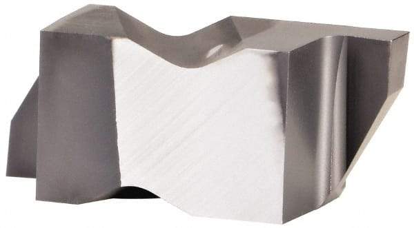 Kennametal - 3072NG Grade KCU10, 1.83mm Cutting Width Carbide Grooving Insert - 2.39mm Max Depth of Cut, Right Hand, 0.19mm Corner Radius, AlTiN Finish - USA Tool & Supply