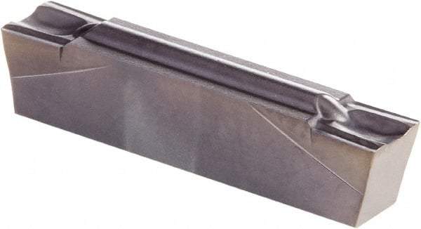 Kennametal - 0400G GMP Grade KCU10, 4mm Cutting Width Carbide Grooving Insert - 3.51mm Max Depth of Cut, Neutral, 0.2mm Corner Radius, AlTiN Finish - USA Tool & Supply