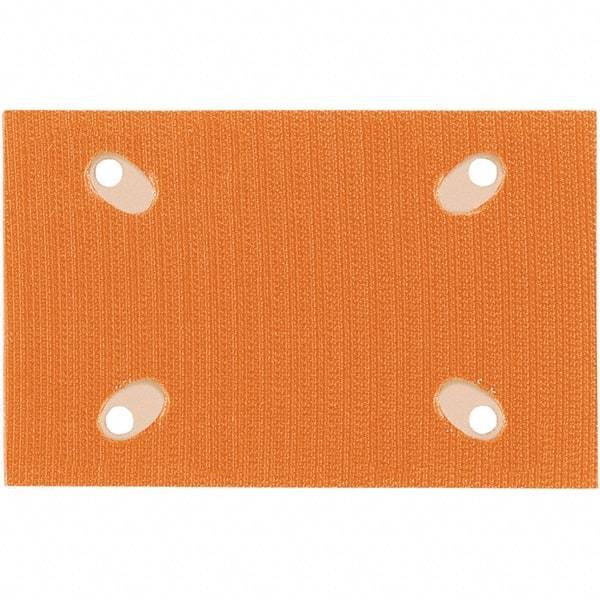 Dynabrade - 3" Diam x 4-1/4" Long, Triangular, Hook & Loop Face, Conversion Backing Pad - Hook & Loop Back, Vacuum Pad - USA Tool & Supply