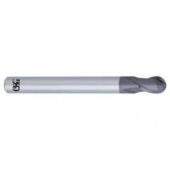 10mm Dia. - 100mm OAL - Solid Carbide - Ball Nose HP End Mill-2 FL - USA Tool & Supply